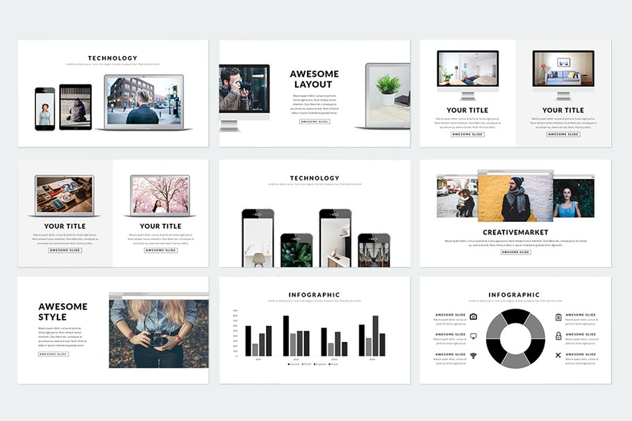 精美ppt模板下载 Prestige Keynote