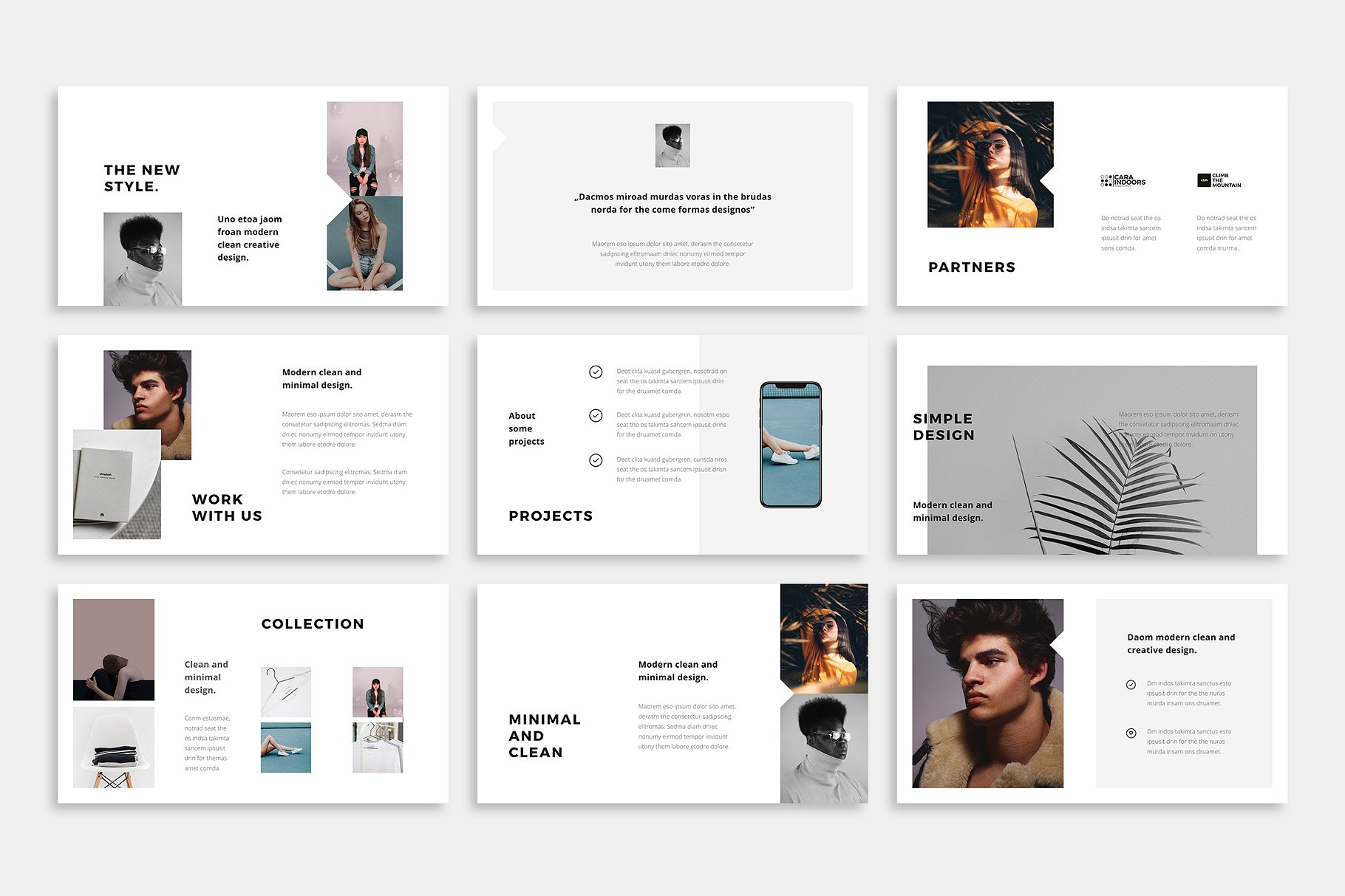 时尚ppt素材模板下载 BOSH – Keynote Template