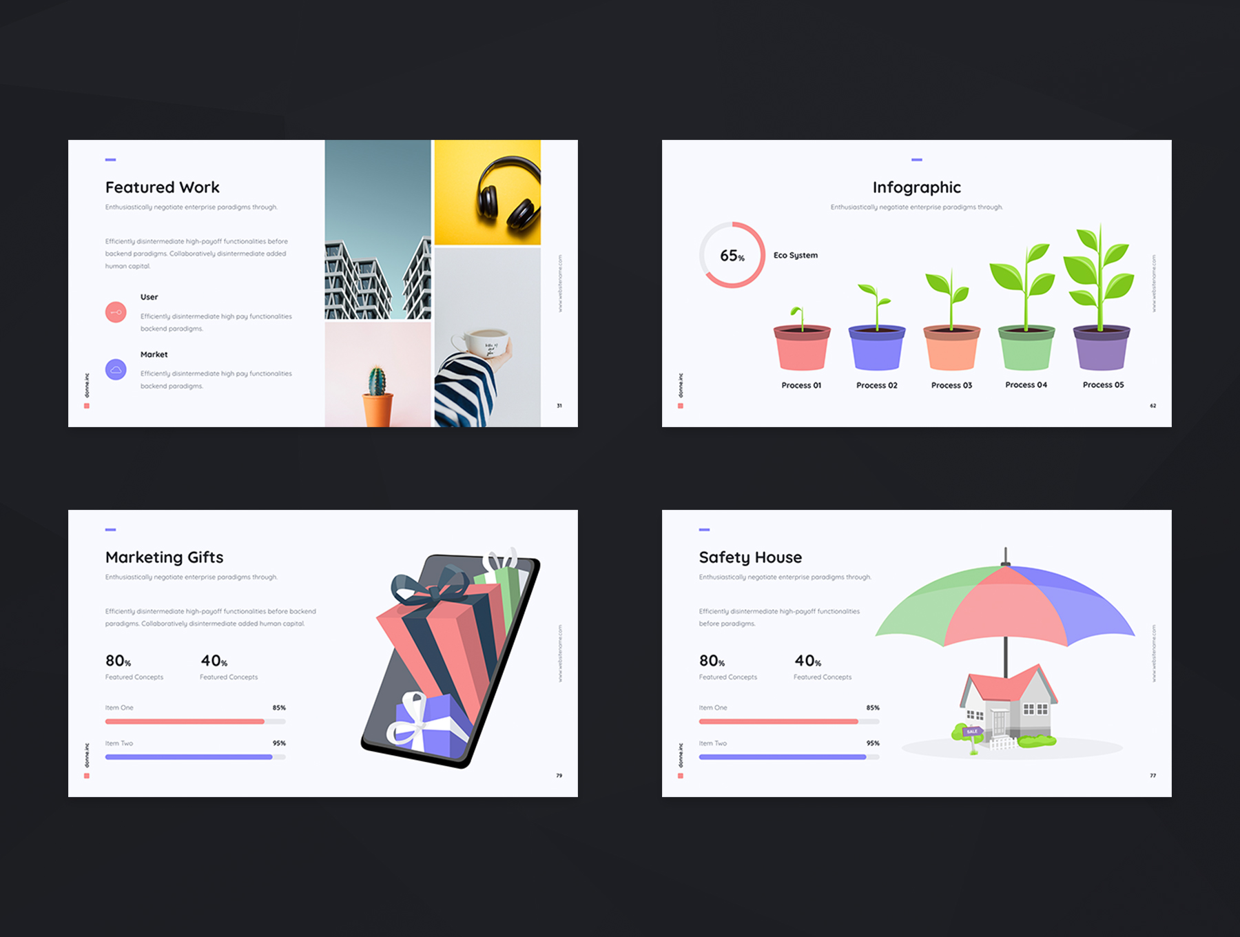 适合产品展示的高端的极简主义PPT+keynote模板下载[Key,PPTX]