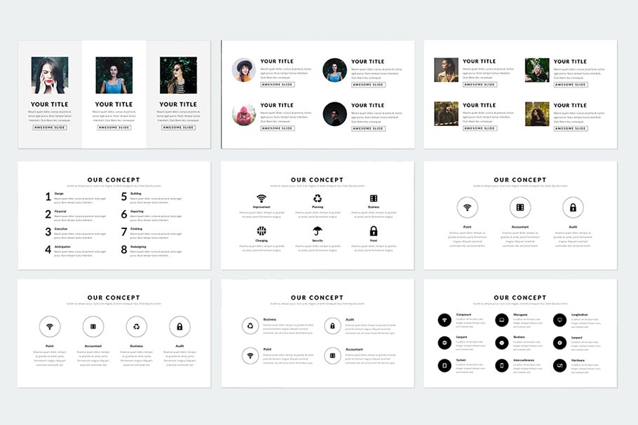 精美ppt模板下载 Prestige Keynote