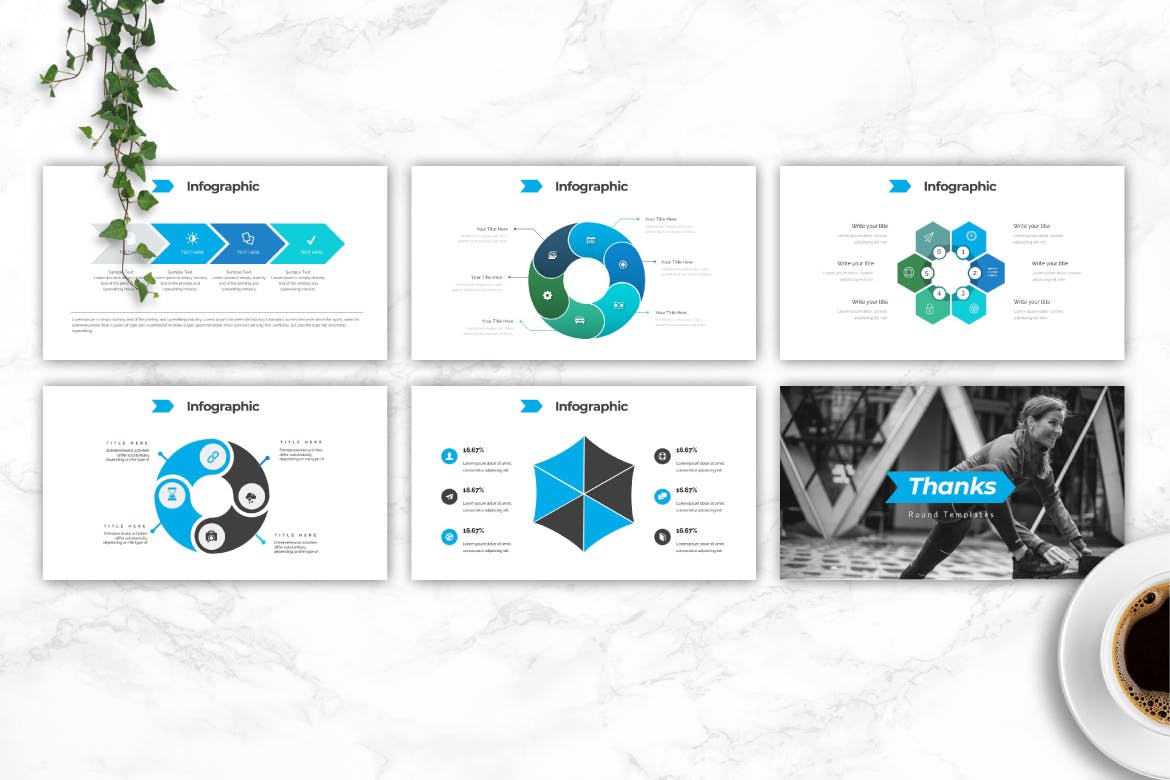 PPT模板 | 蓝色健身房体育用品店公司机构产品项目演示文稿PowerPoint