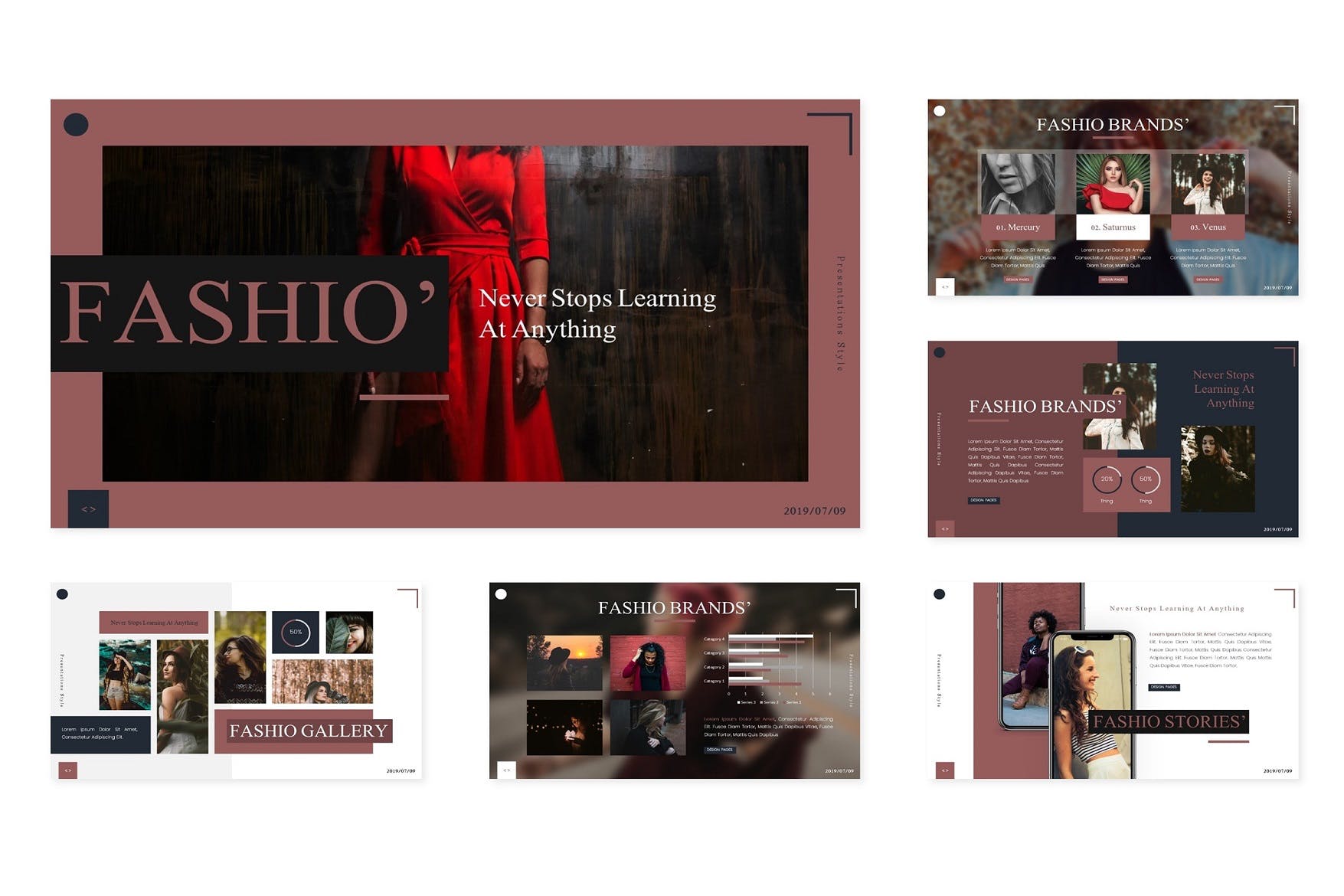 时尚杂志费风格的优秀ppt模板下载 [PPTX]