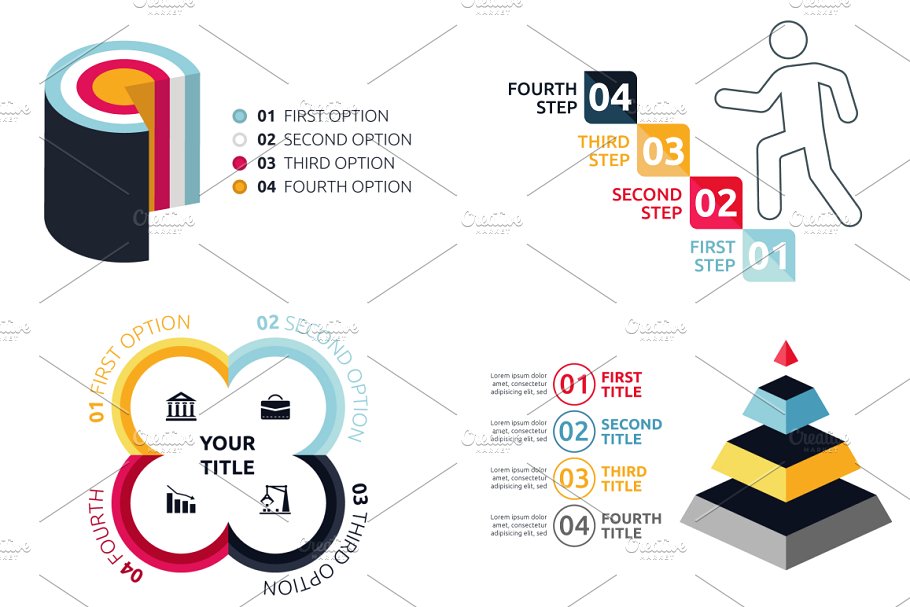 灵活的ppt素材信息图包 Flexible Infographic Bundle (vol.6)