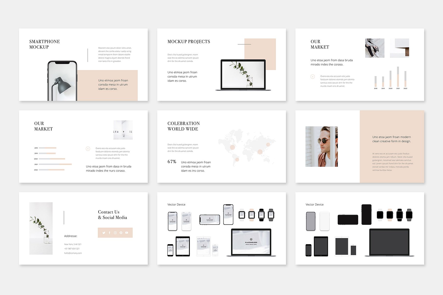 谷歌矢量ppt素材模板 MAON – Google Slides Template