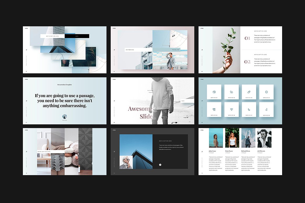 时尚简约ppt素材模板 STYLE Keynote Template