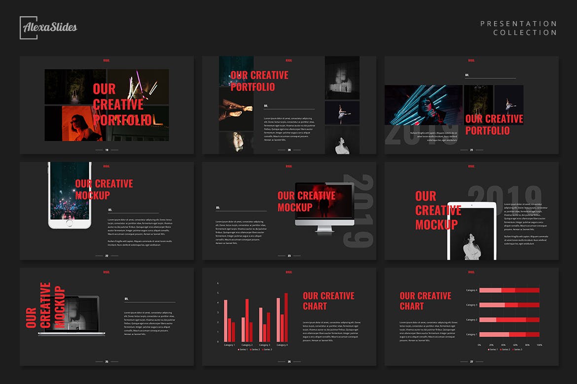 深色酷炫风格的品牌PPT模板下载[PPTX]