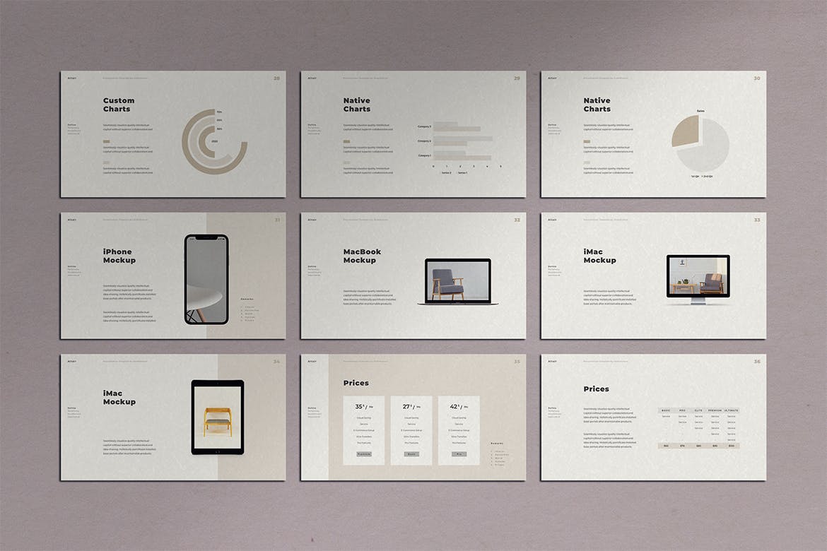 时尚居家设计师使用的PPT模板 精美ppt模板 简约ppt模板[PPTX]