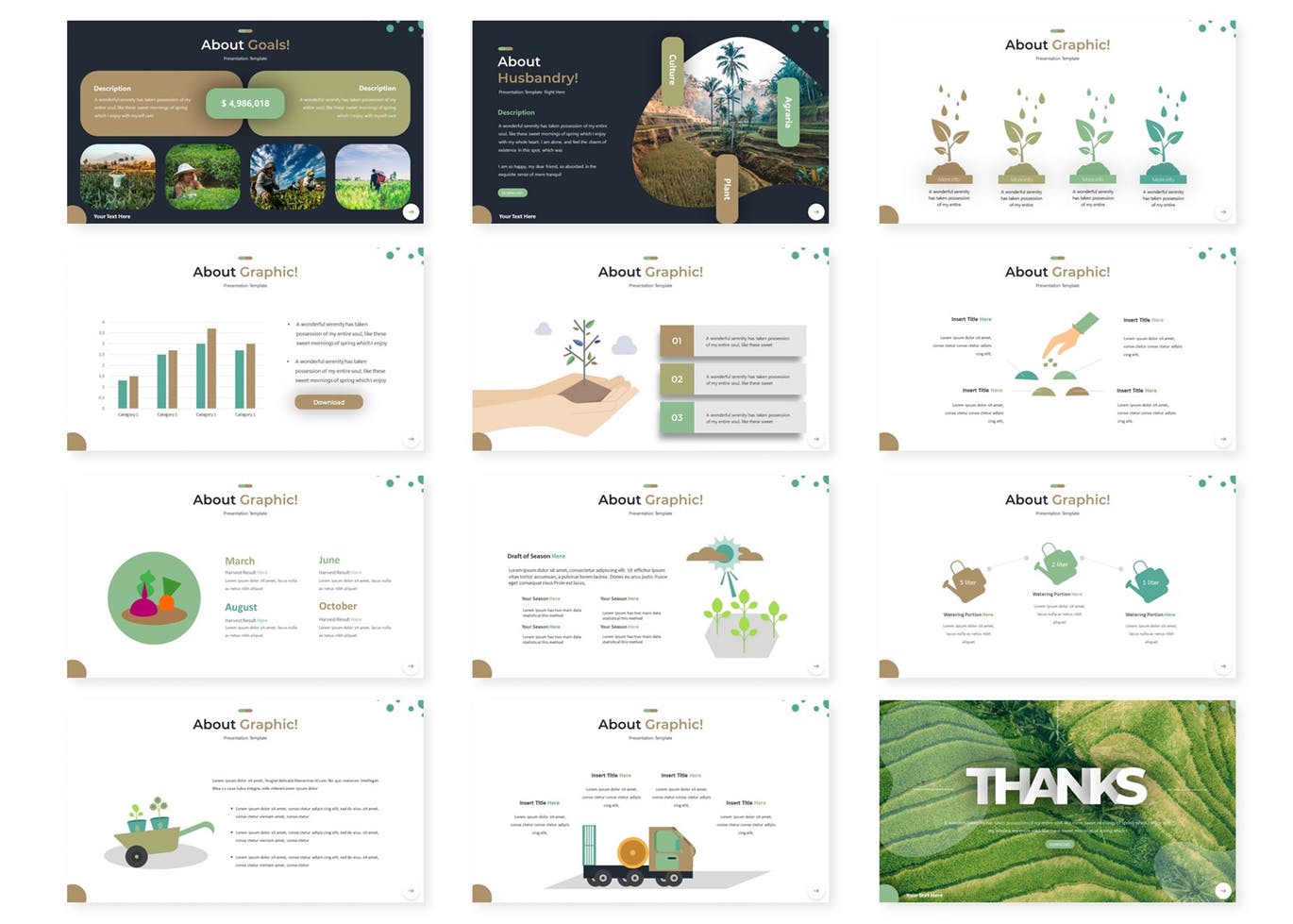 时尚高端简约健康绿色食品powerpoint幻灯片演示模板（pptx）
