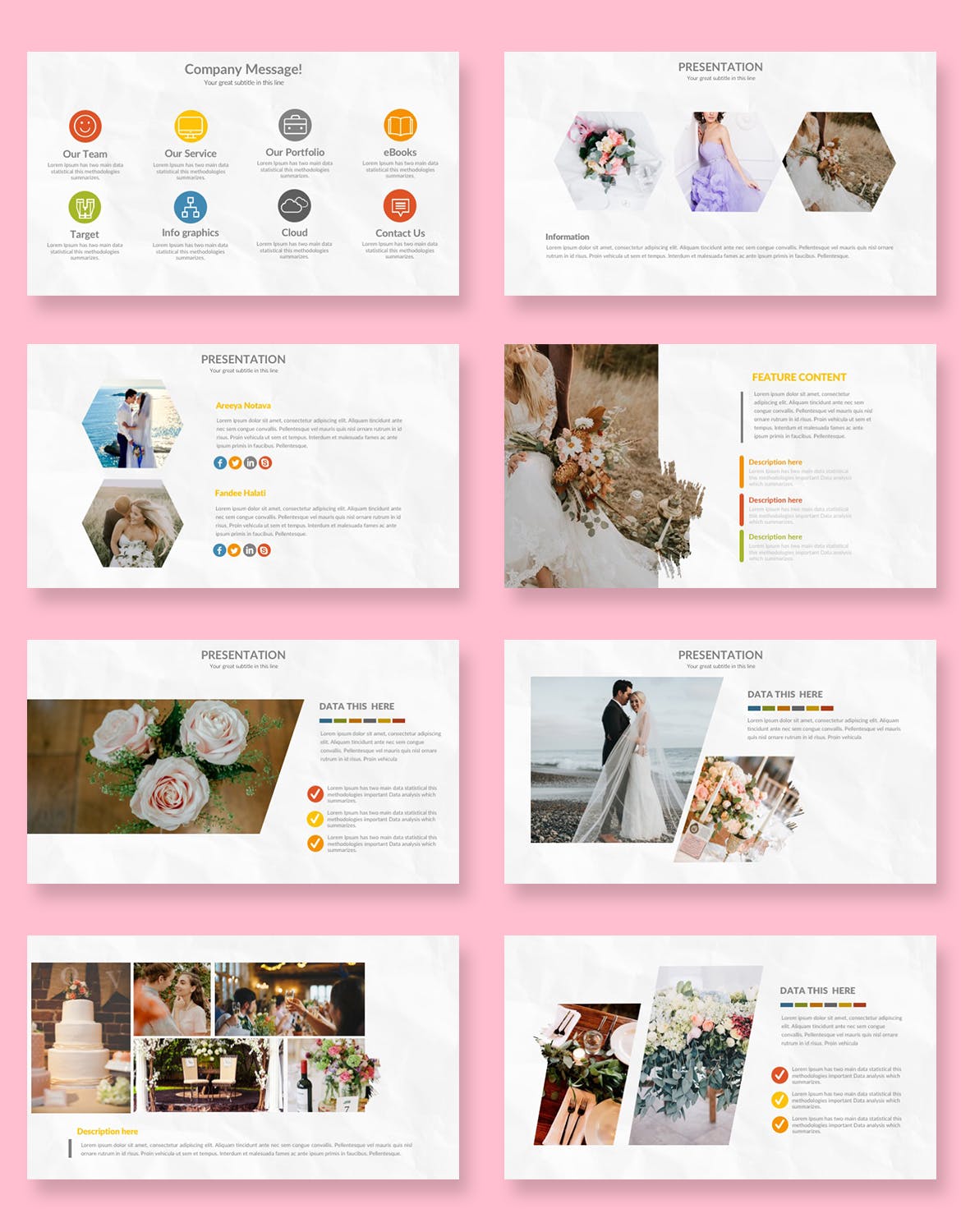 婚礼纪念与介绍并好看的ppt模板下载 [PPTX]