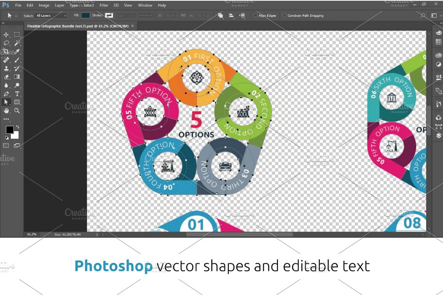 灵活的ppt素材信息图包 Flexible Infographic Bundle (vol.7)