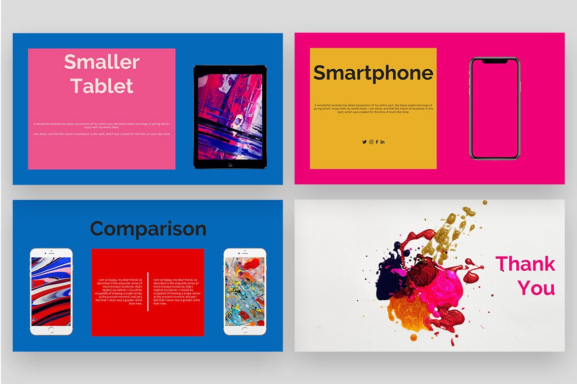 多用途的时尚高端清新绚丽powerpoint幻灯片演示模板（pptx）