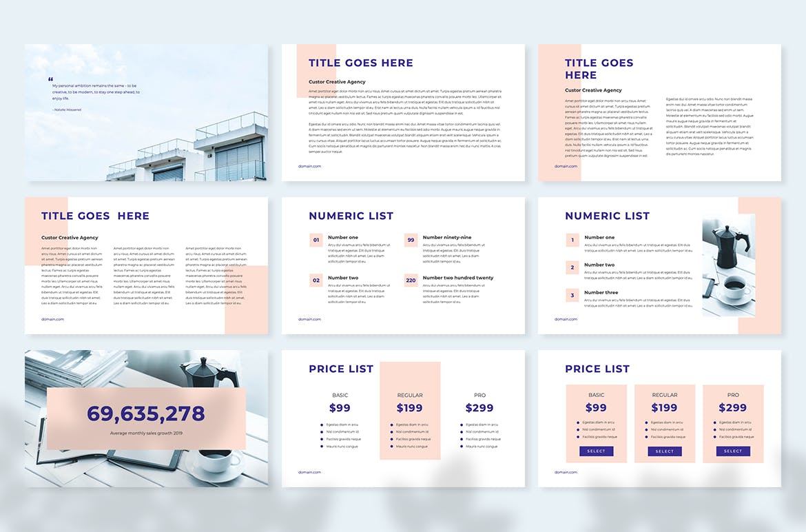 简约时尚优雅配色的创意机构主题演讲keynote幻灯片演示模板（key）