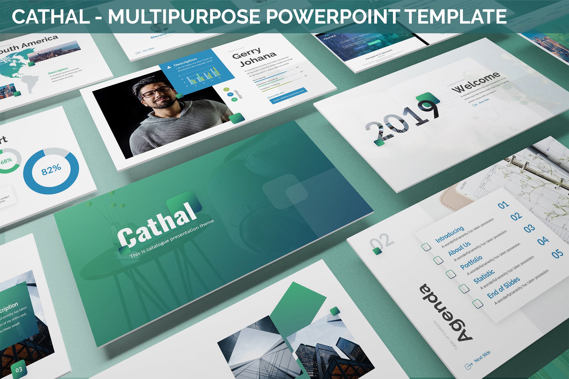 墨绿科技感觉PPT模板 精美商务ppt模板下载 ppt课件模板下载[PPTX]