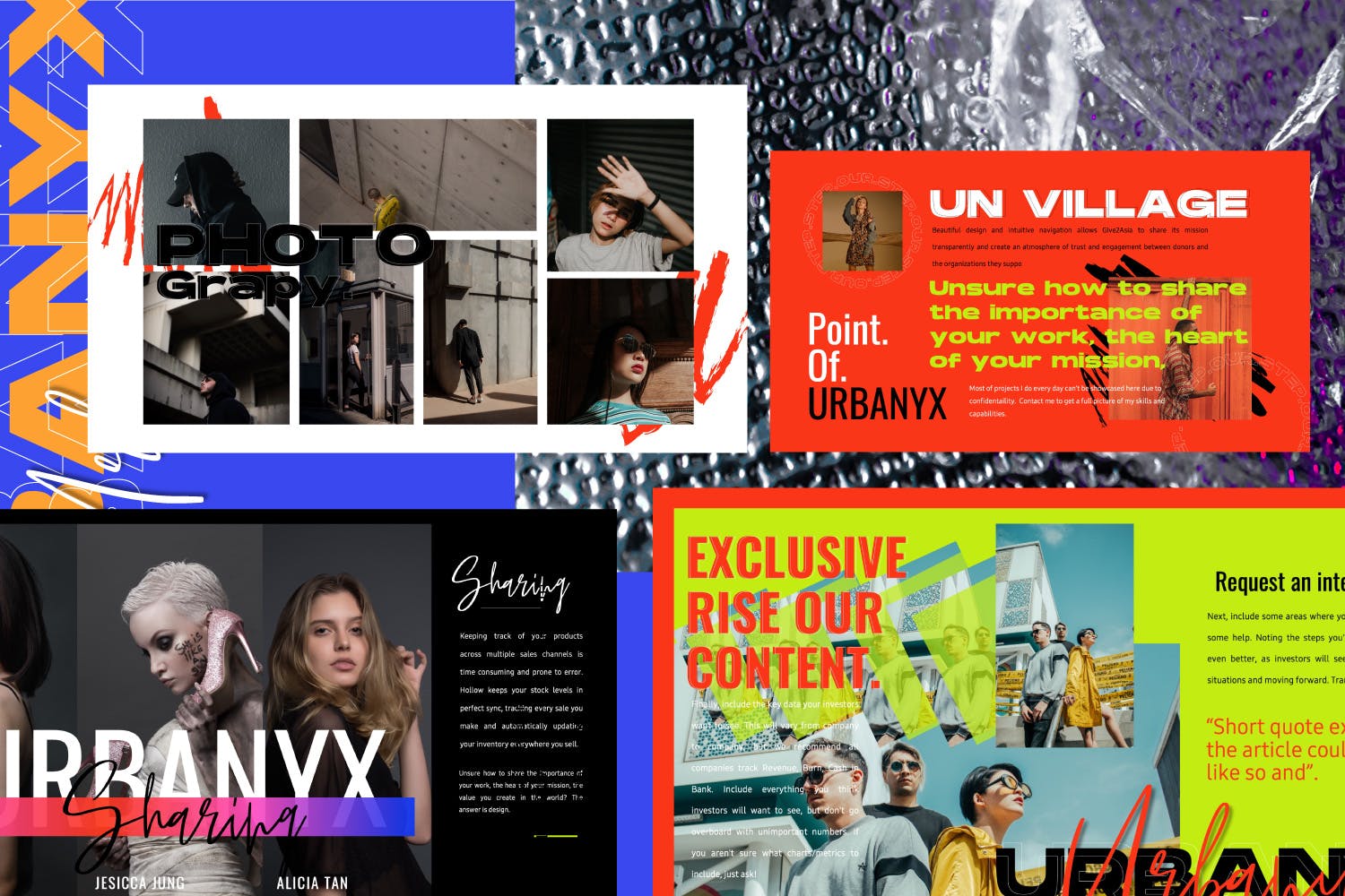 富有激情的色彩强烈的PPT模板下载[PPTX]