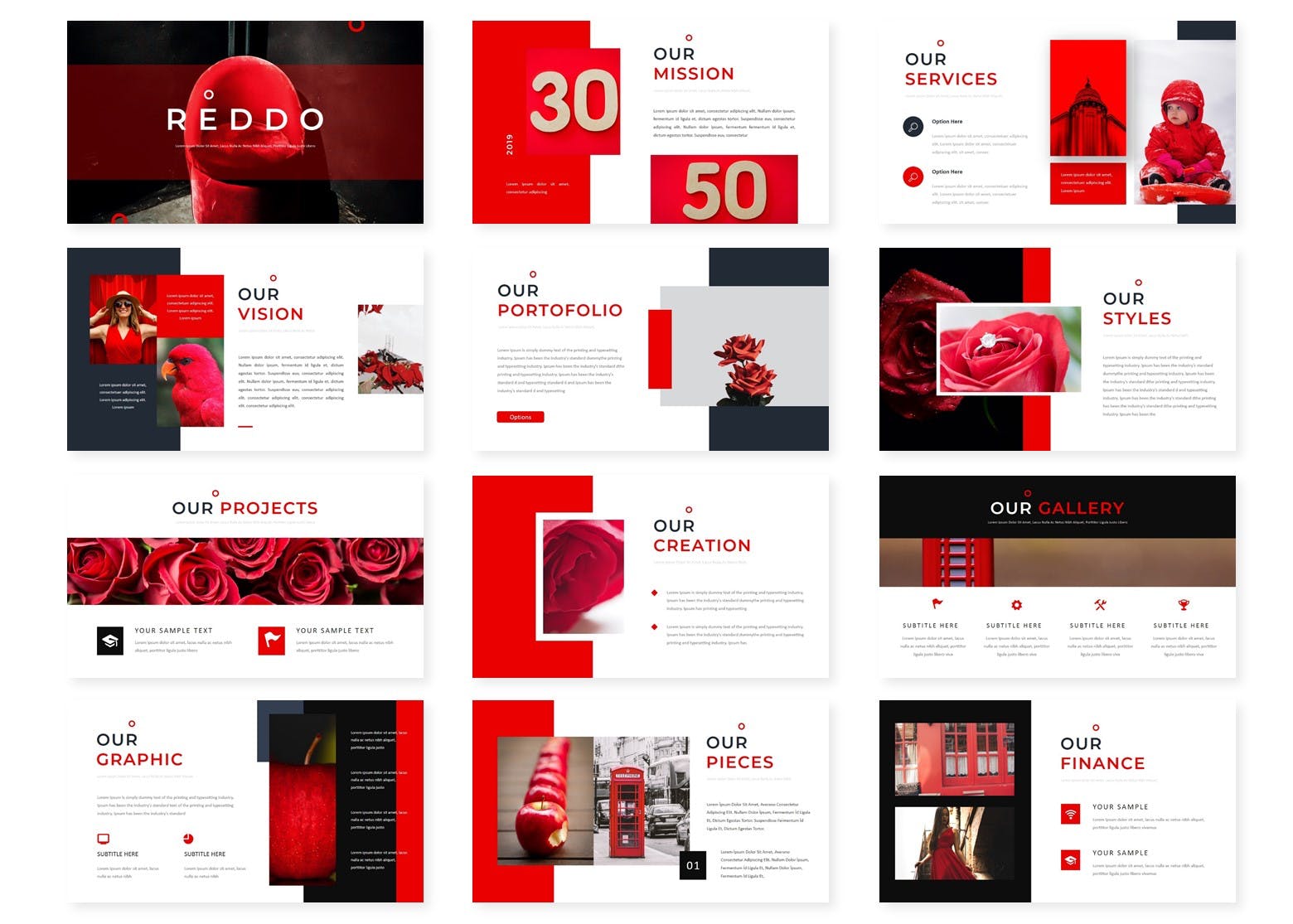 红色商务PPT模板 精美商务ppt模板下载 好看的ppt模板下载[PPTX]