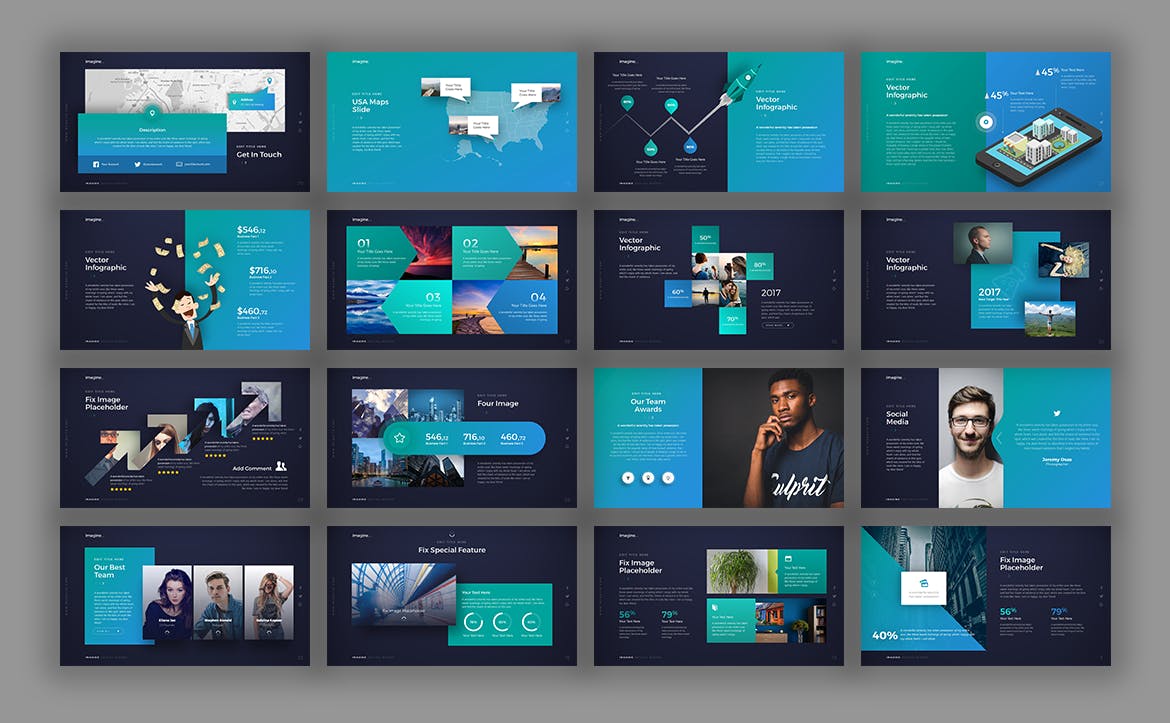 时尚高端多用途的高品质高端商业商务配色大数据powerpoint幻灯片演示模板（pptx ppt 模板 商务ppt模板）