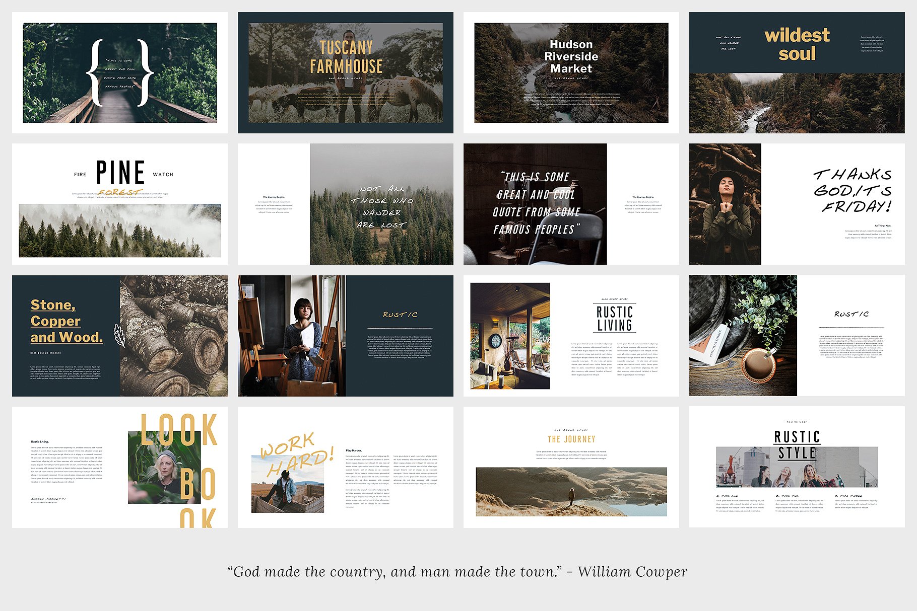 时尚ppt素材模板 MONROE Lookbook Powerpoint Template