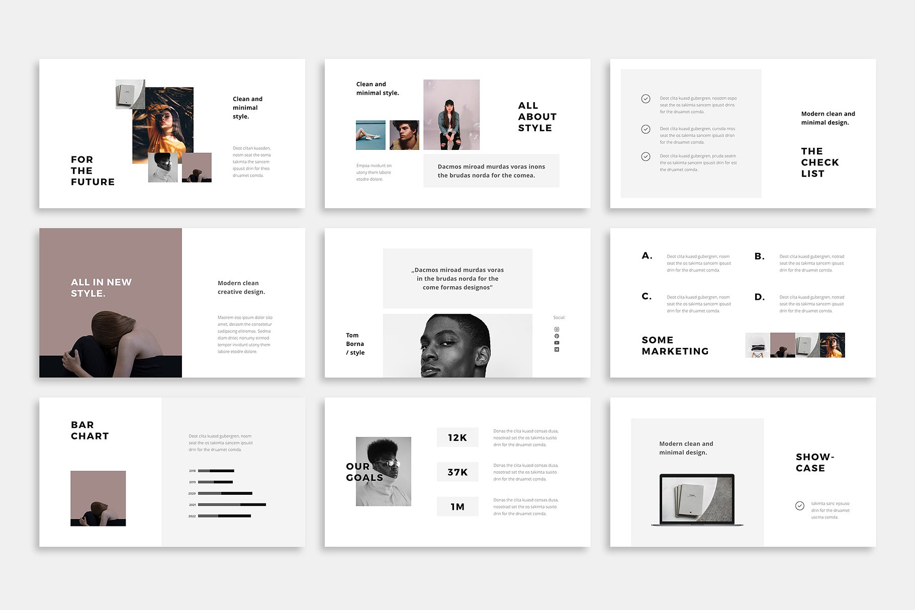 时尚ppt素材模板下载 BOSH – Keynote Template