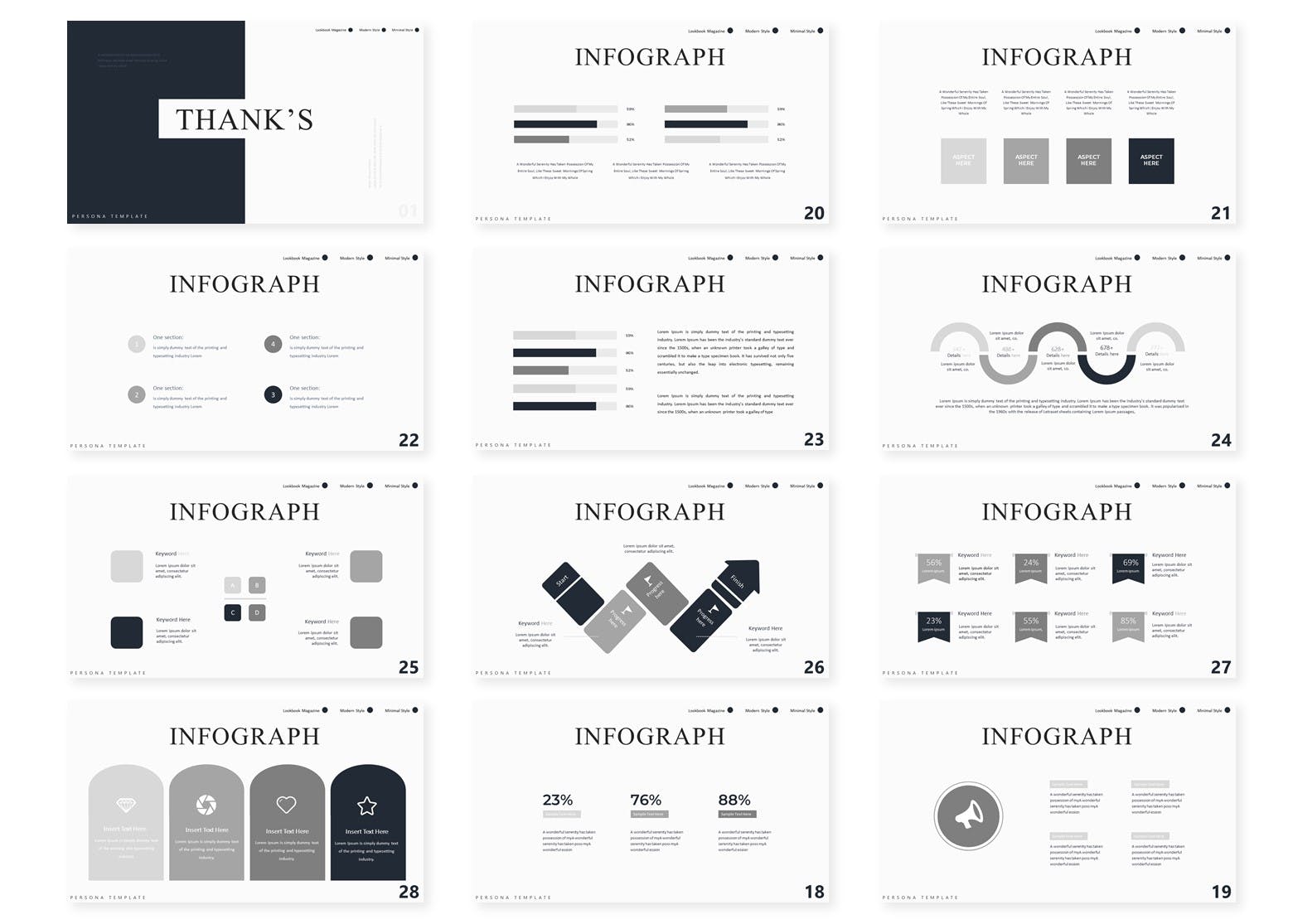 个性黑白PPT模板下载[PPTX]