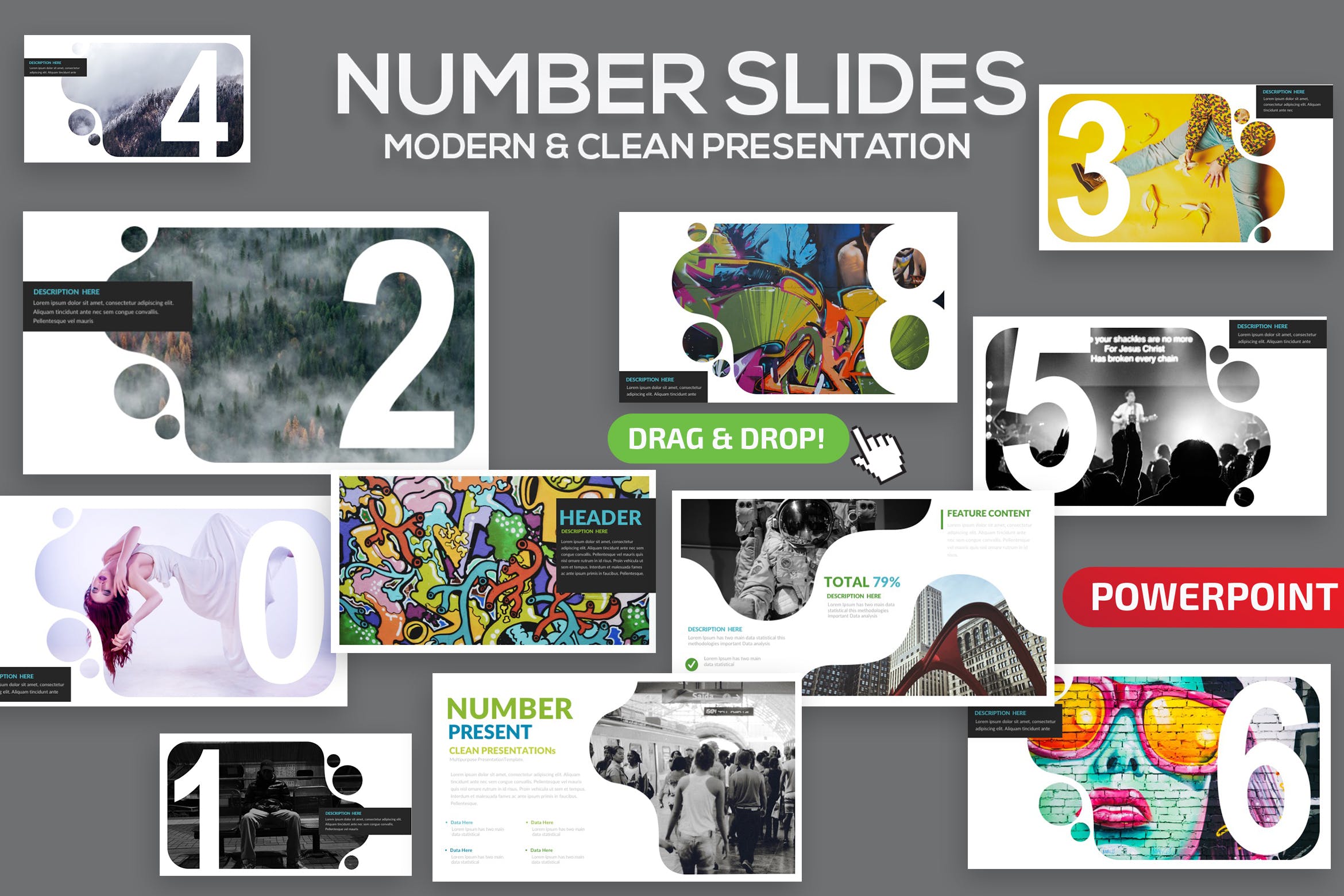 设计师插画师作品展示PPT模板 精美ppt模板 ppt简洁模板 下载ppt模板[PPTX]