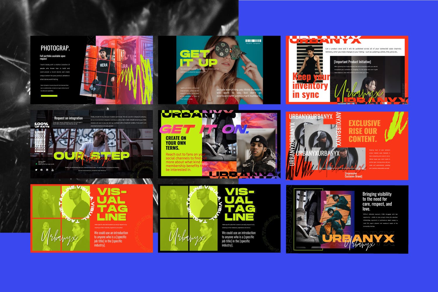 富有激情的色彩强烈的PPT模板下载[PPTX]