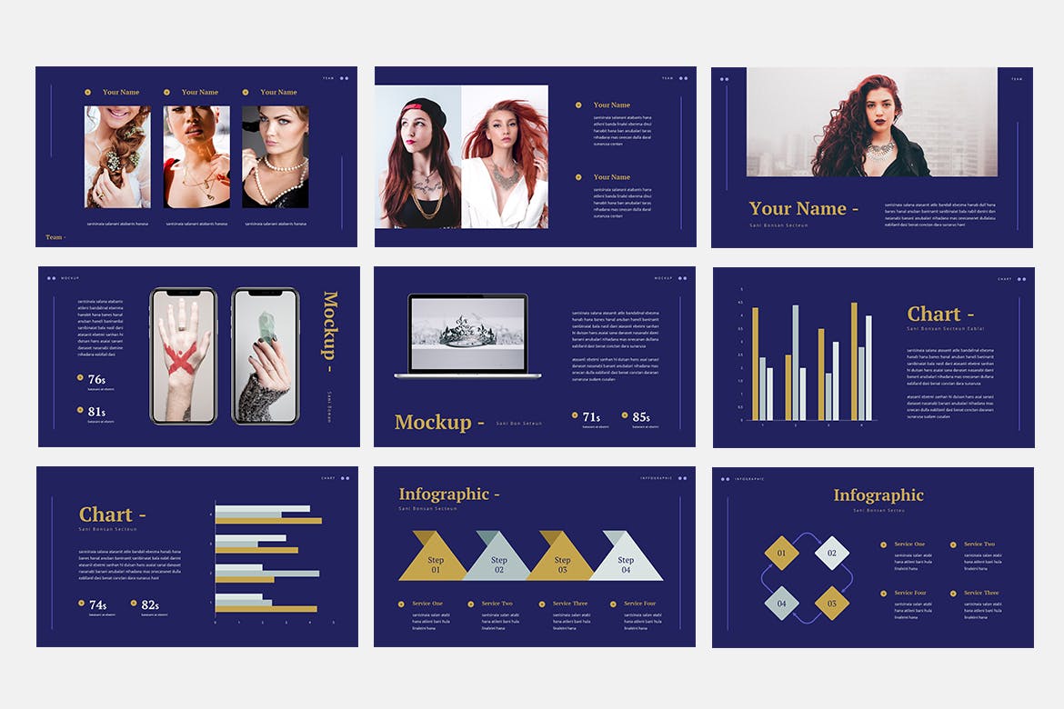 奢华风格的高端PPT模板下载 [PPTX]