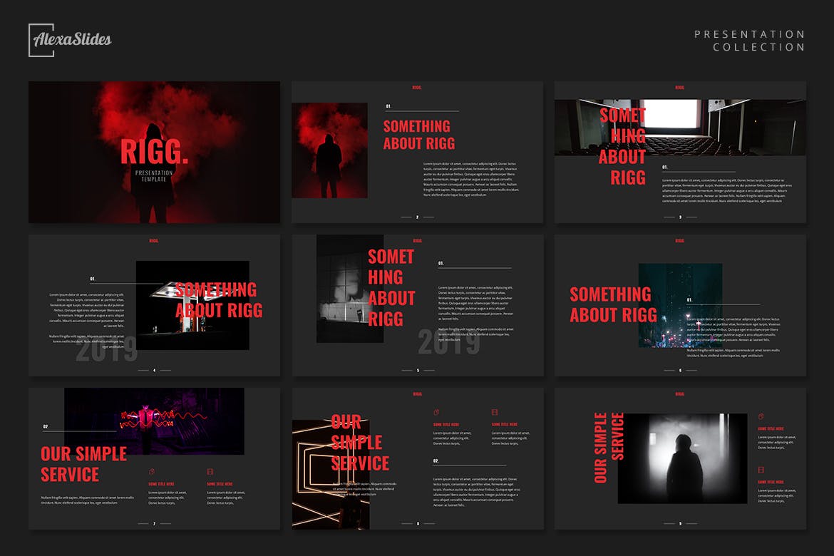 深色酷炫风格的品牌PPT模板下载[PPTX]