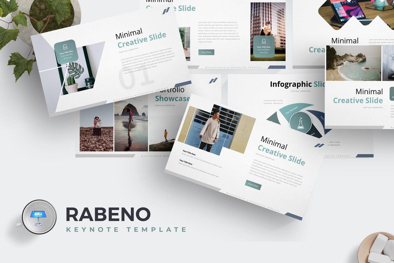 时尚高端简约多用途的高品质几何图形keynote幻灯片演示模板（key）