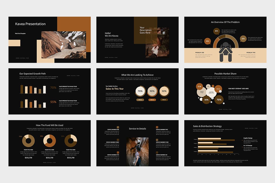 有创意的时尚高端的PPT模板下载 [PPTX]