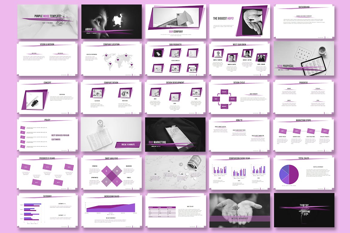 时尚高端大图PPT模板下载 [PPTX]