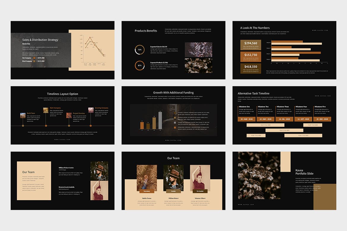 有创意的时尚高端的PPT模板下载 [PPTX]