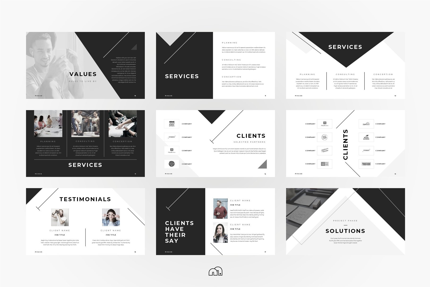 时尚PPT模板下载 Phase – PowerPoint