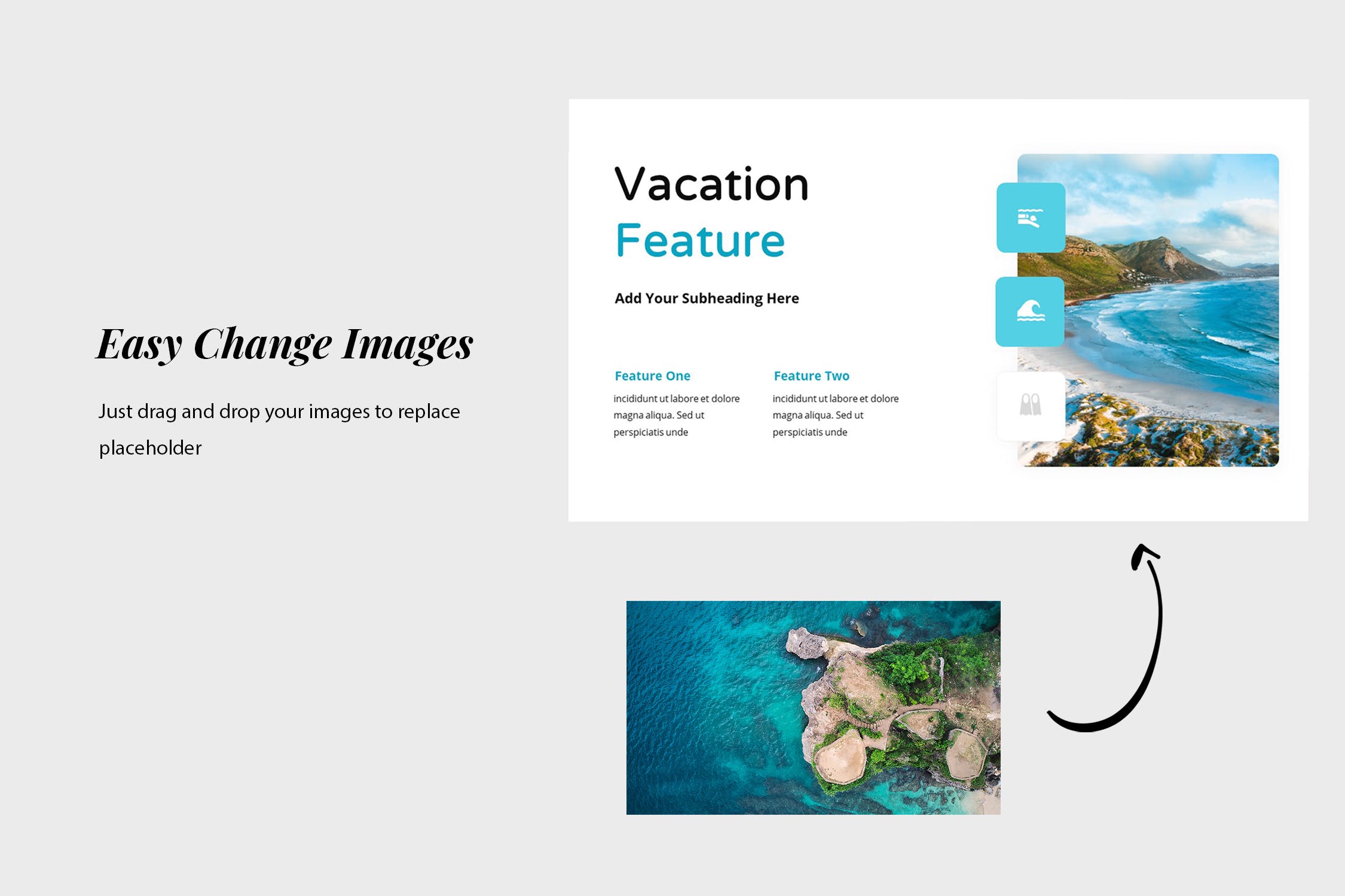 适合项目展示或作品展示的干净简单的现代风格PPT模板下载 [PPTX]