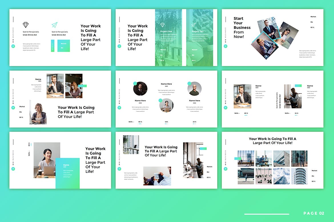 绿色系商业计划书PPT模板[PPTX]