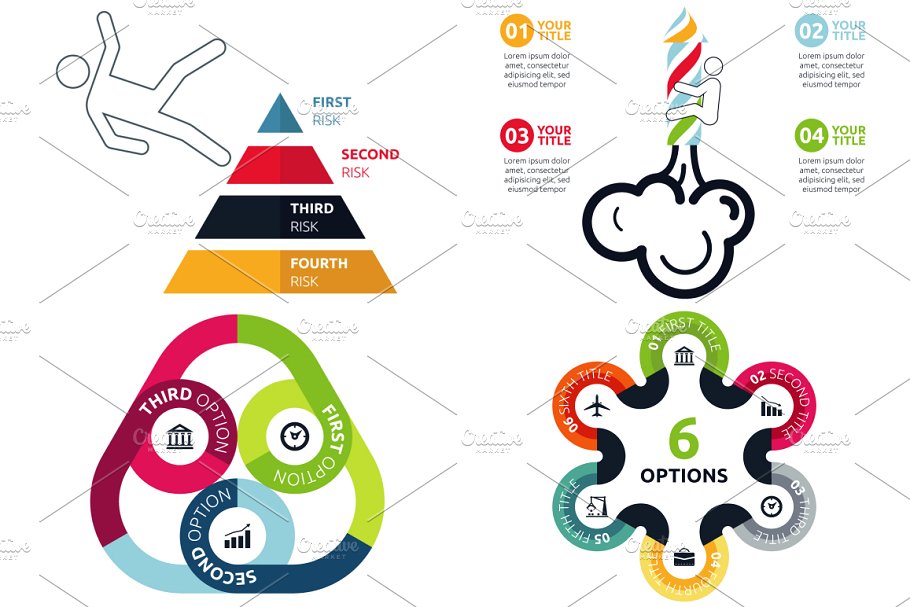 灵活的ppt素材信息图包 Flexible Infographic Bundle (vol.7)