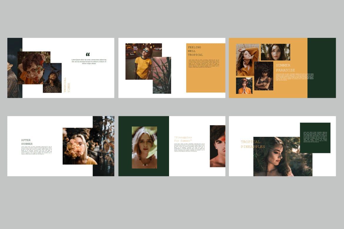 经典时尚的PPT模板套装[PPTX]