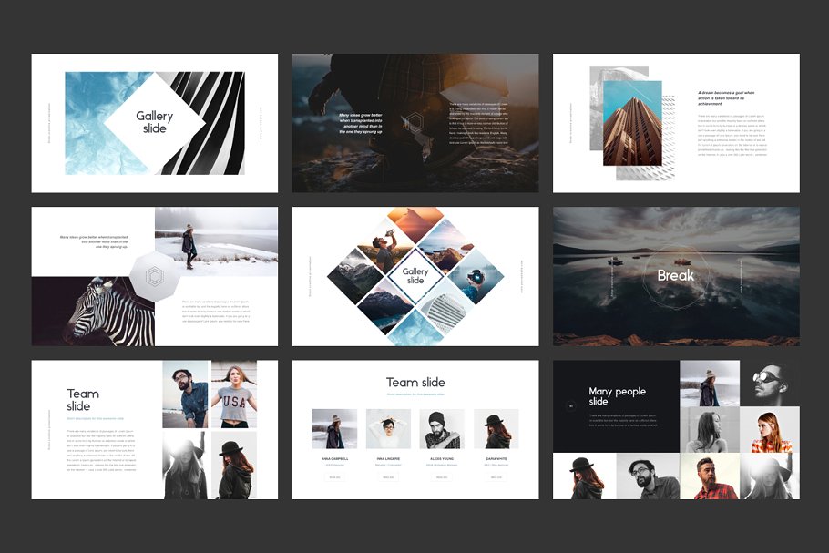 时尚幻灯片模板 Oreol PowerPoint Template