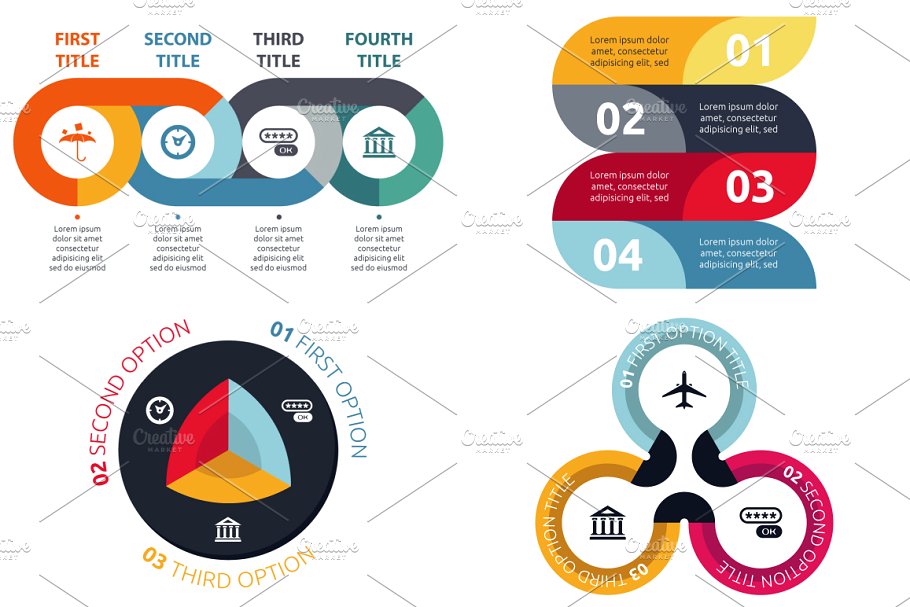 灵活的ppt素材信息图包 Flexible Infographic Bundle (vol.6)