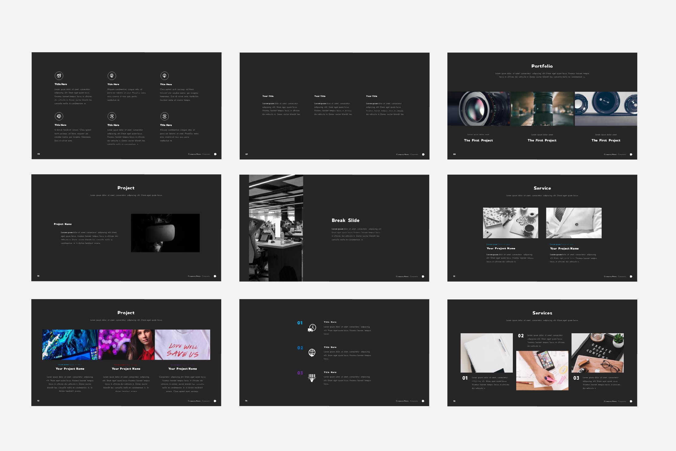 酷炫设计感的简洁的ppt模板[PPTX]