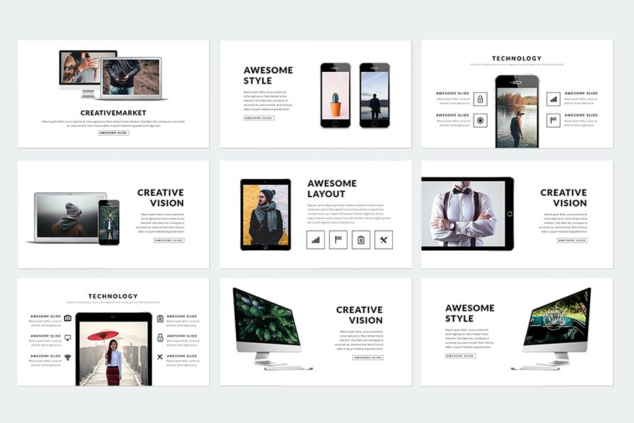 精美ppt模板下载 Prestige Keynote