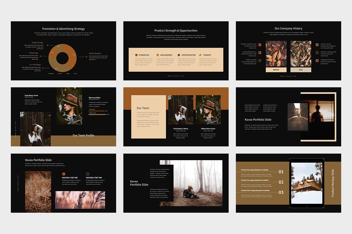 有创意的时尚高端的PPT模板下载 [PPTX]