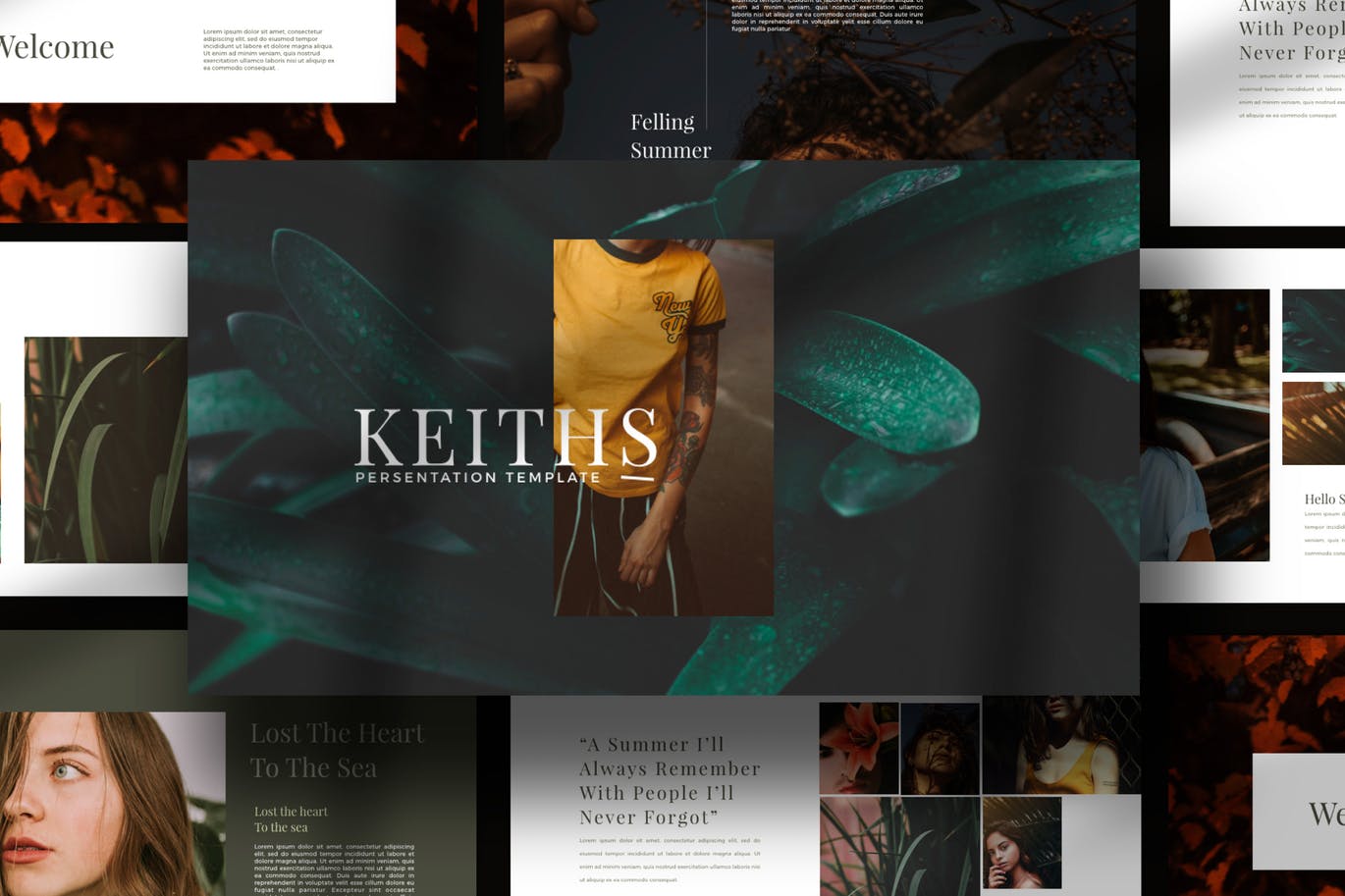 优雅时尚高端专业的高品质keynote幻灯片演示模板（key）