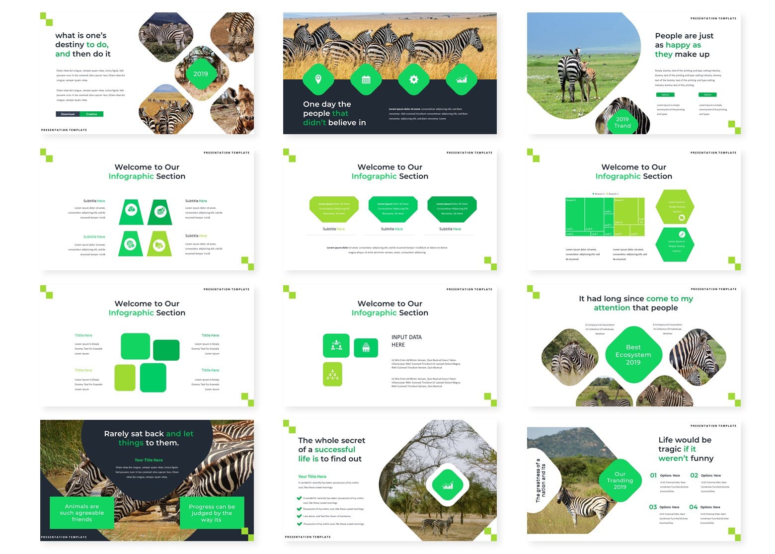 环保绿色多功能精美PPT模板下载[PPTX]