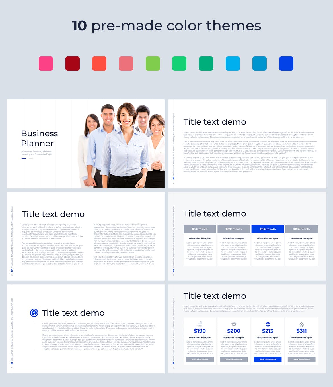 时尚高端专业的高品质商业商务Google Slides谷歌幻灯片powerpoint演示模板（pptx）