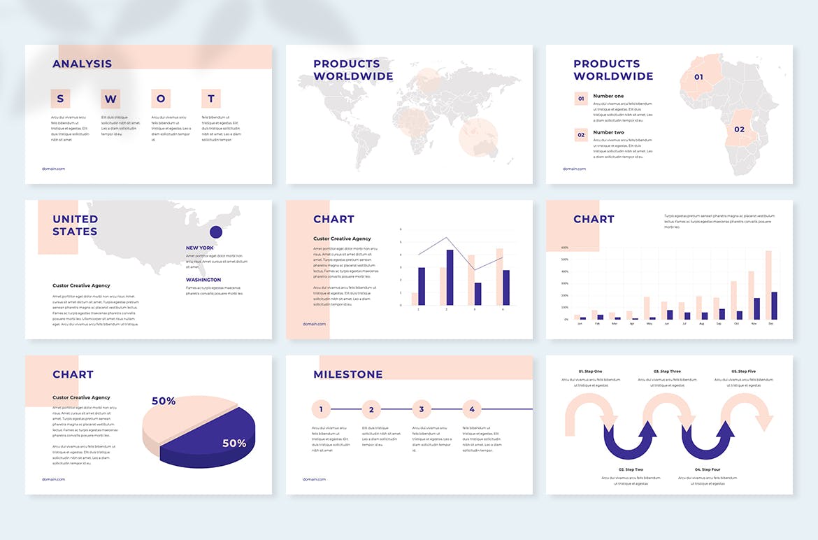 简约时尚优雅配色的创意机构主题演讲keynote幻灯片演示模板（key）