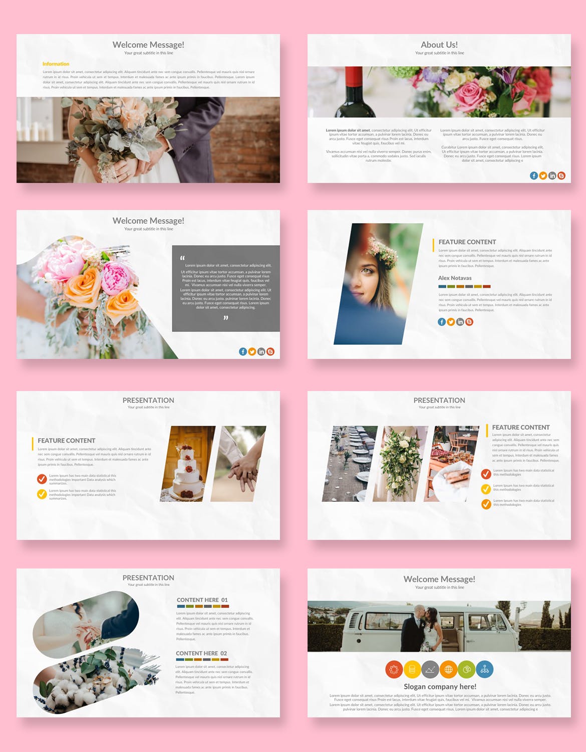 婚礼纪念与介绍并好看的ppt模板下载 [PPTX]