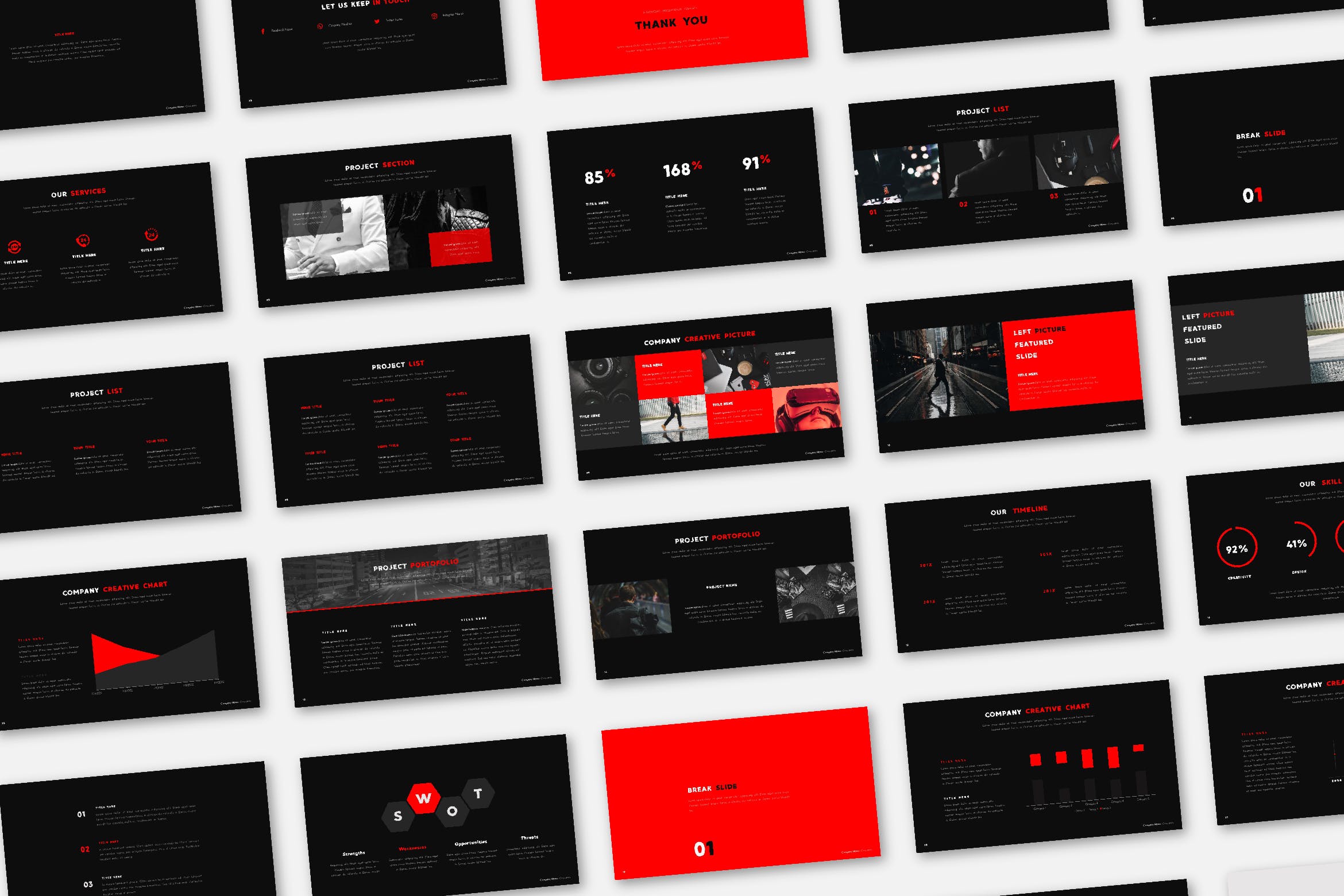 简洁设计感觉的简洁的ppt模板[PPTX]