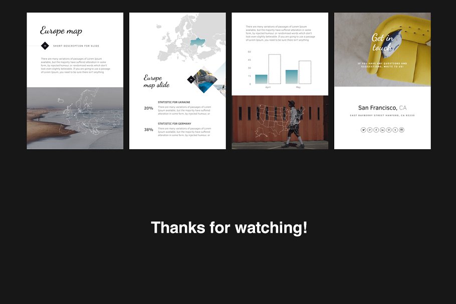 时尚ppt素材模板 A4 | Tera PowerPoint Template
