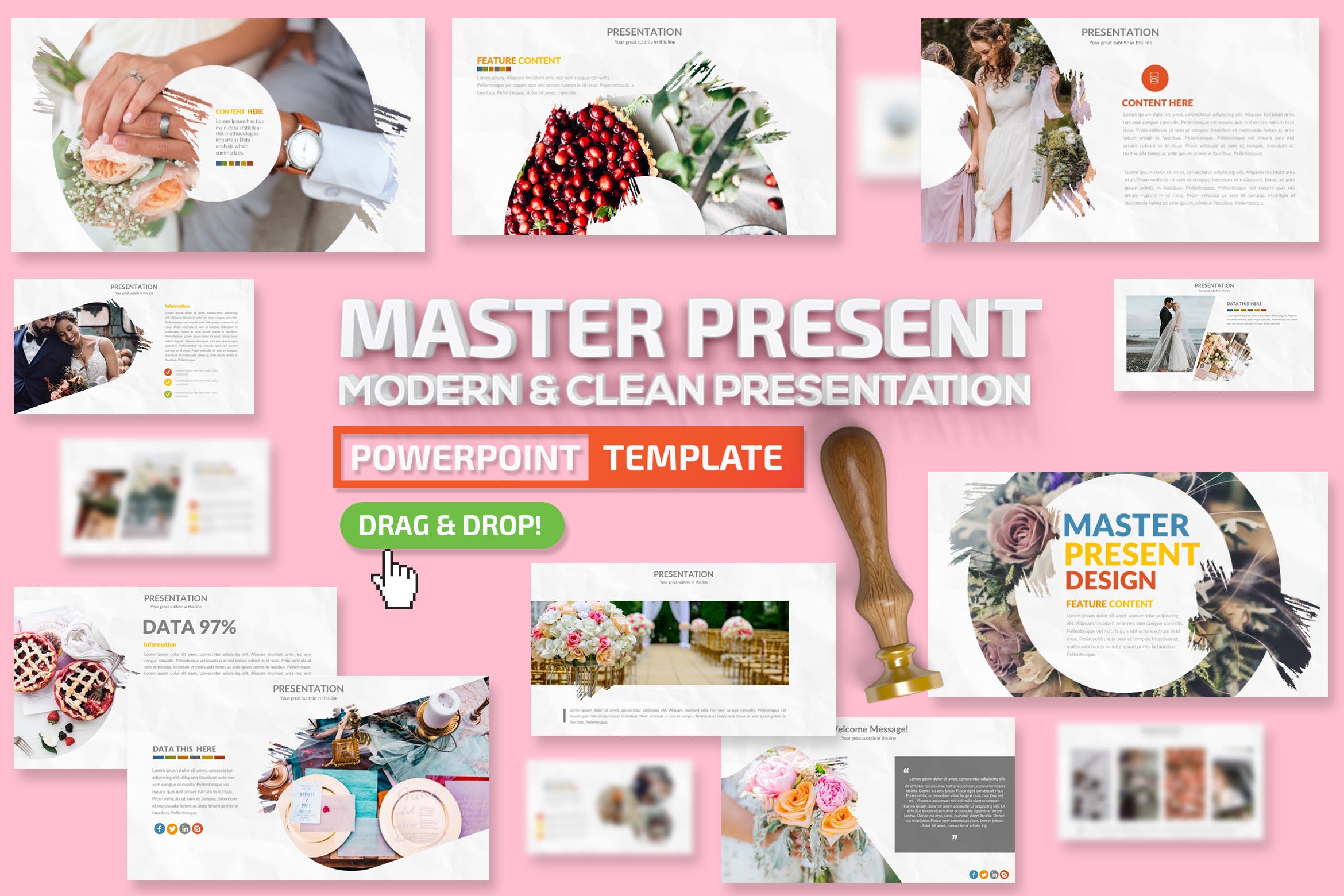 婚礼纪念与介绍并好看的ppt模板下载 [PPTX]