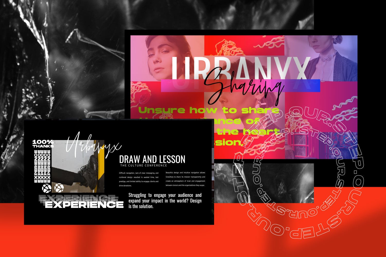 富有激情的色彩强烈的PPT模板下载[PPTX]